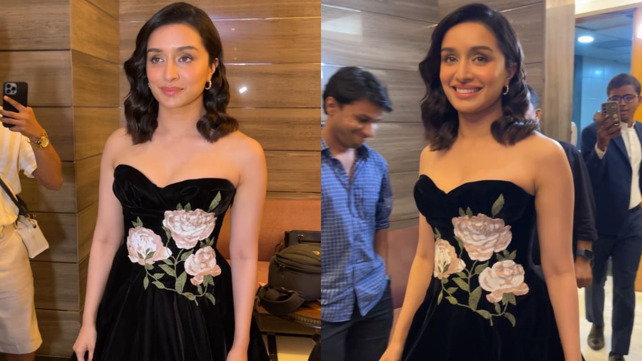 Shraddha Kapoor in black velvet dress