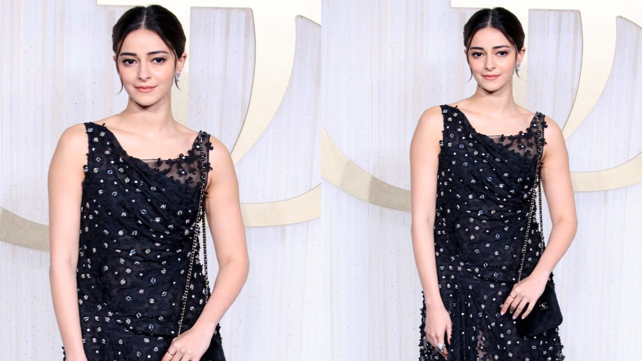 Ananya Panday in black Chanel dress 