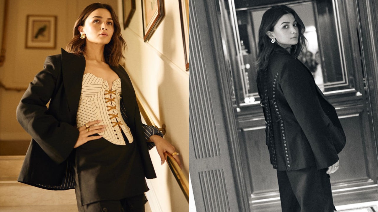 Alia Bhatt in corset and blazer