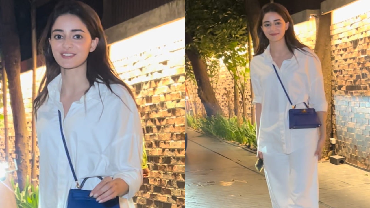 Ananya Panday attended the CTRL movie screening dressed in a white co-ord set