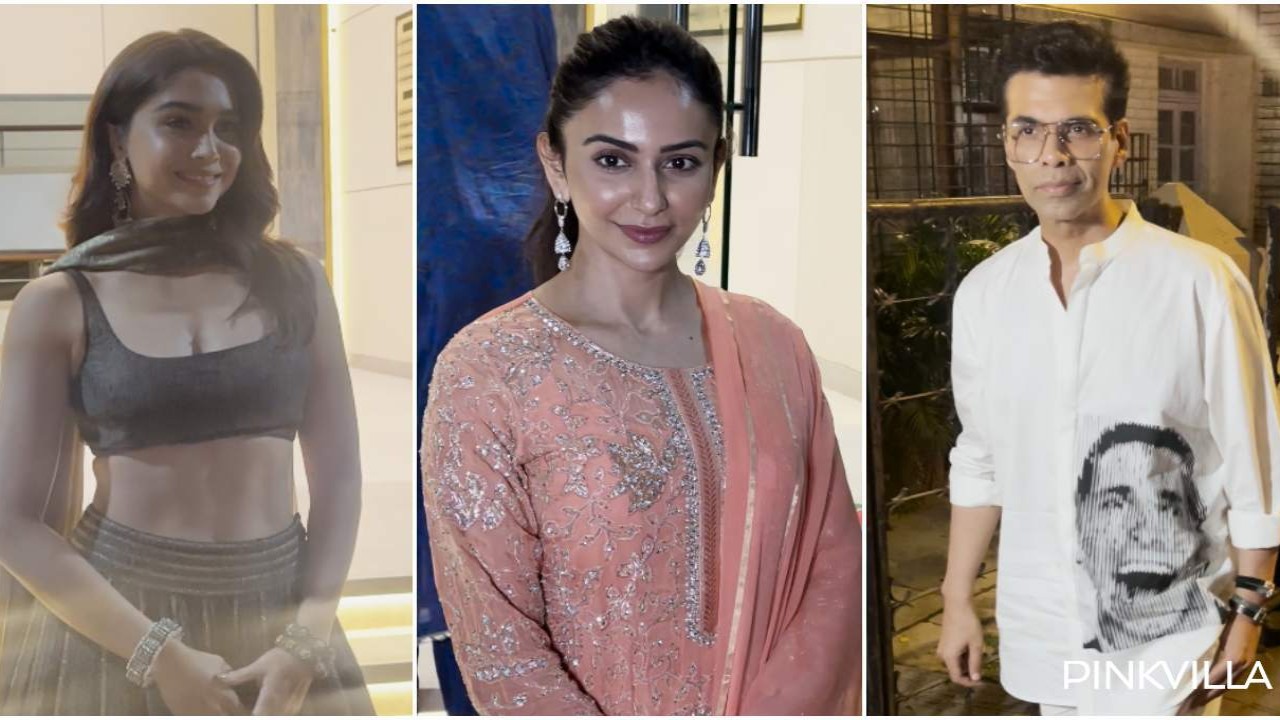 Nikhil Dwivedi Diwali Bash: Sharvari and Rakul Preet Singh dazzle in ethnic outfits; Karan Johar surprises with subtle look