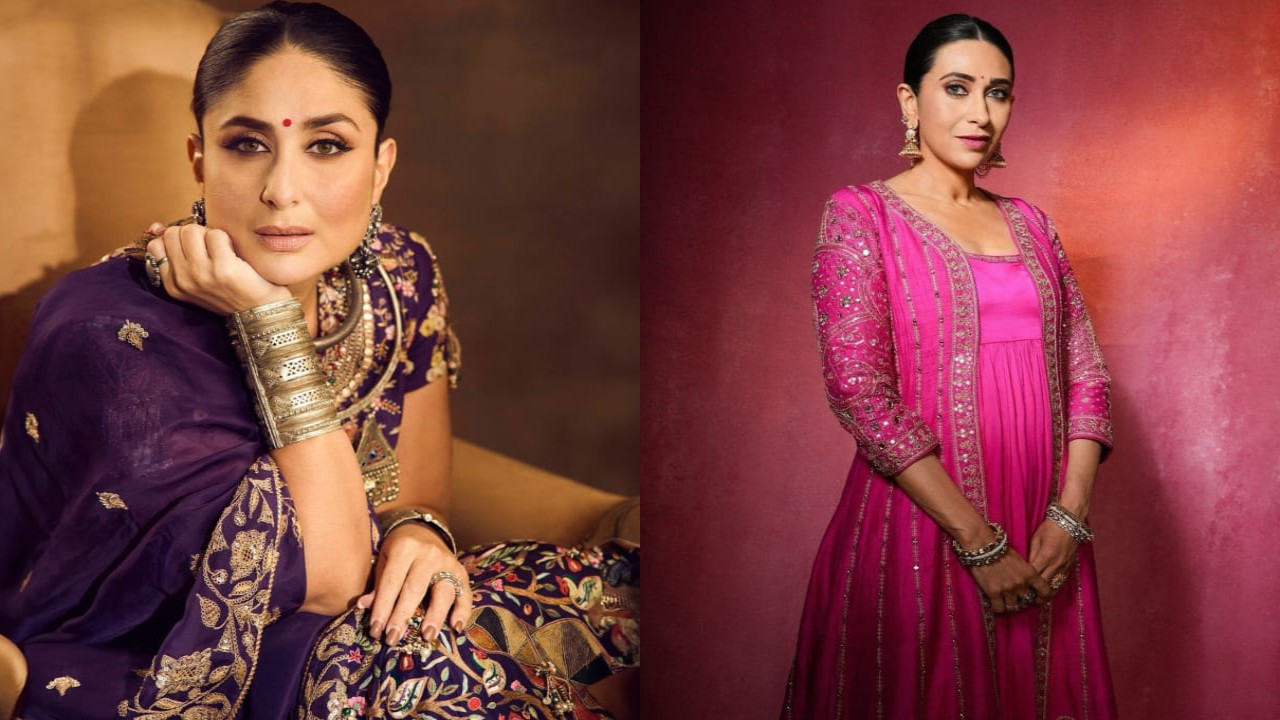 Kareena Kapoor and Karisma Kapoor serving fashion goals  in ethnic ensembles