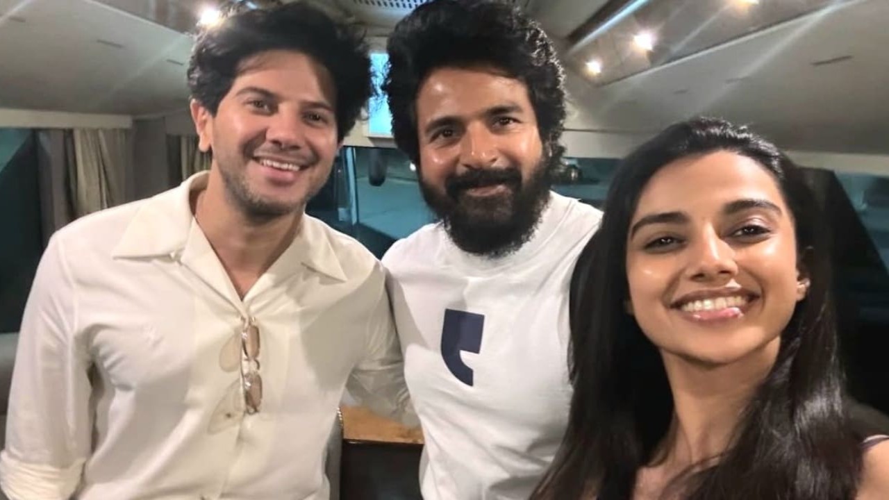 Sivakarthikeyan and Dulquer run into each other ahead of Amaran, Lucky Baskhar's release