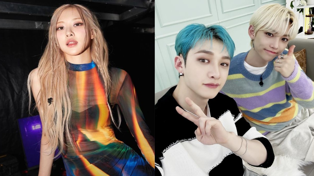 BLACKPINK's Rosé, Stray Kids' Bang Chan, Felix; Image Courtesy: Rosé's Instagram, JYP Entertainment