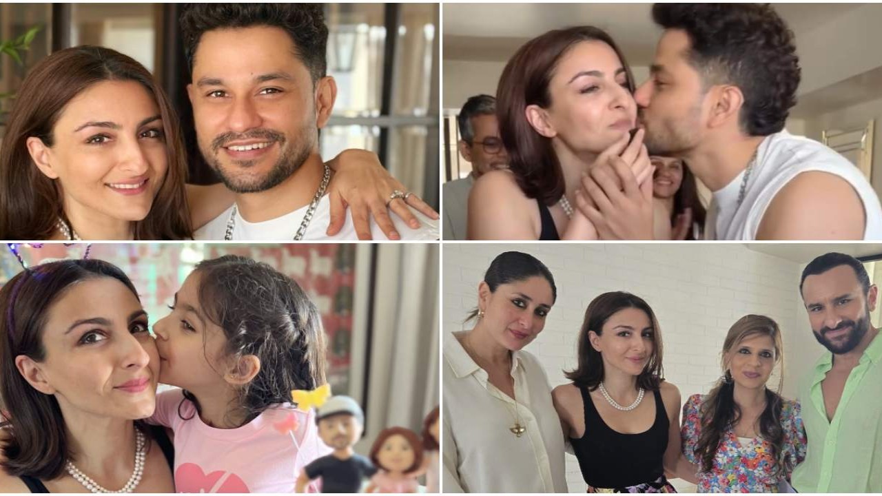 Birthday girl Soha gets kiss from Kunal, Inaaya; Bebo, Saif join party; INSIDE glimpses