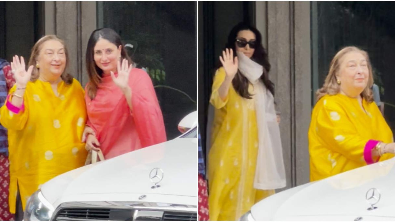 WATCH: Kareena Kapoor Khan and Karisma celebrate Dhanteras with parents; look gorgeous in ethnic wear as they wave at paps