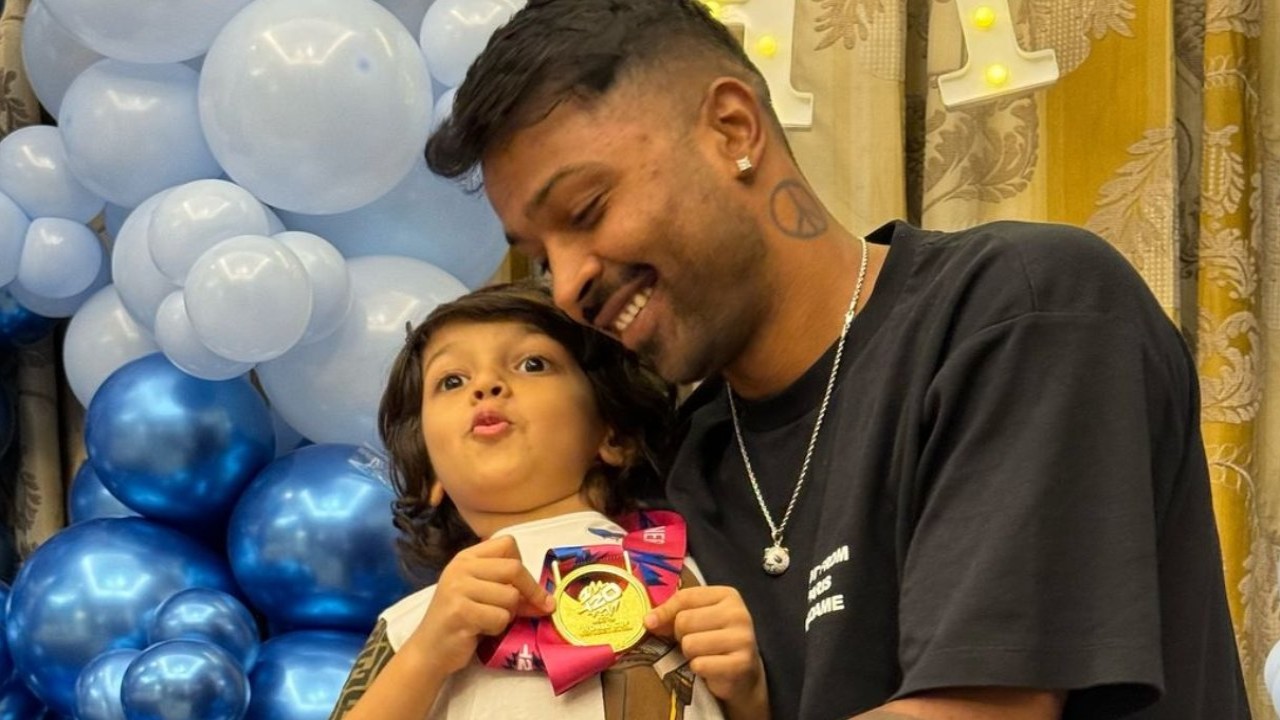 Hardik Pandya and Agastya Pandya 