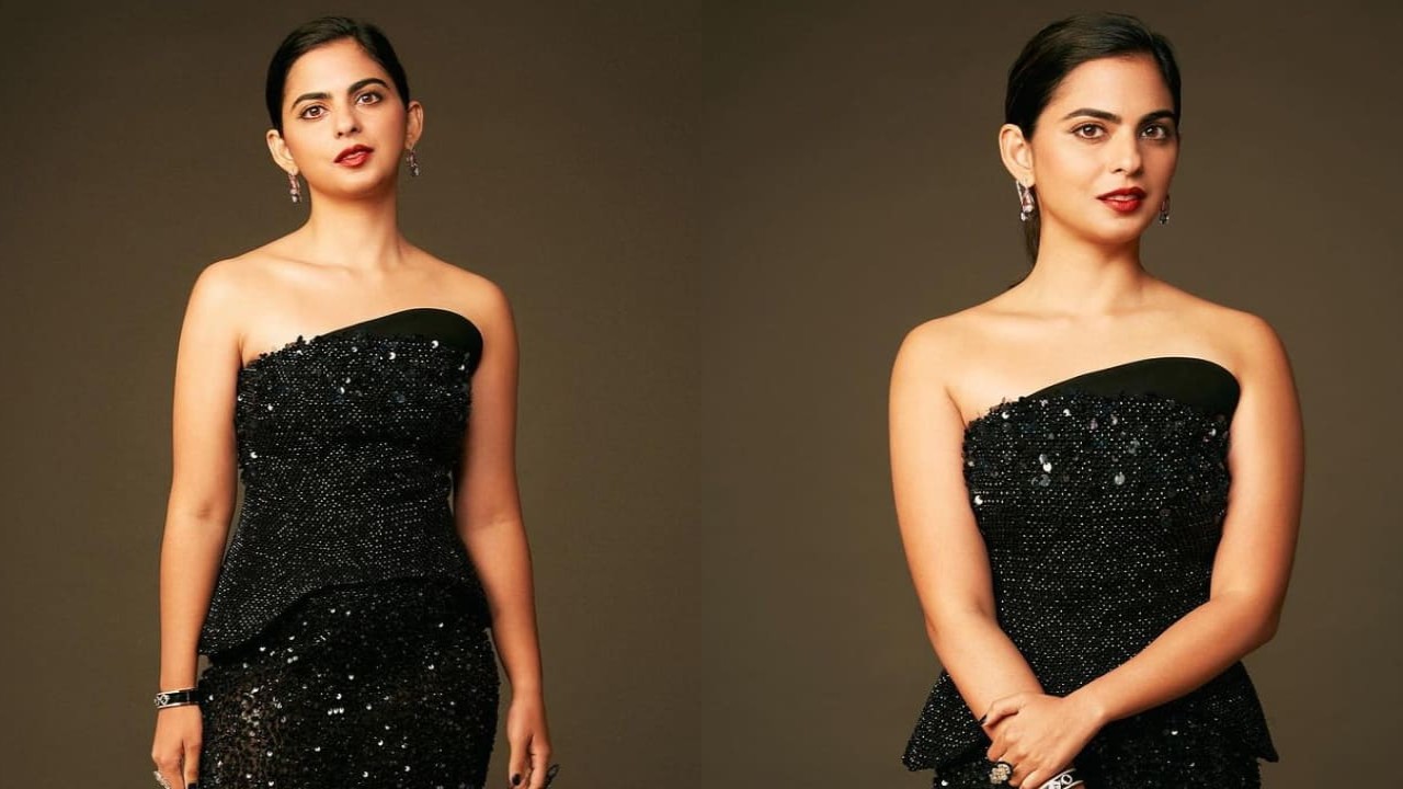 Isha Ambani in black dress 