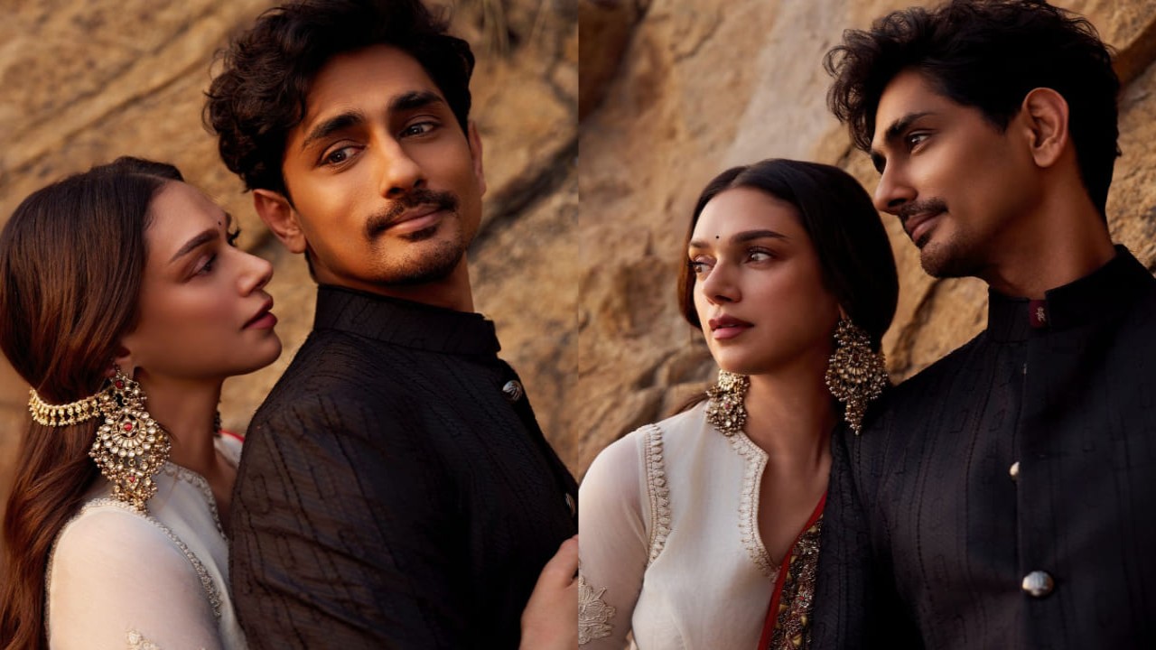 Aditi Rao Hydari’s royal sharara paired with Siddharth’s sleek black sherwani sets a new standard for wedding fashion