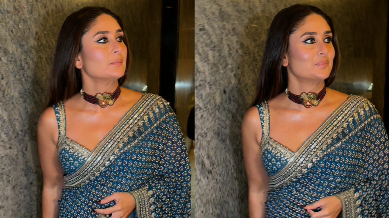 Kareena looks class apart in blue saree; save it ASAP for ultimate wedding inspo