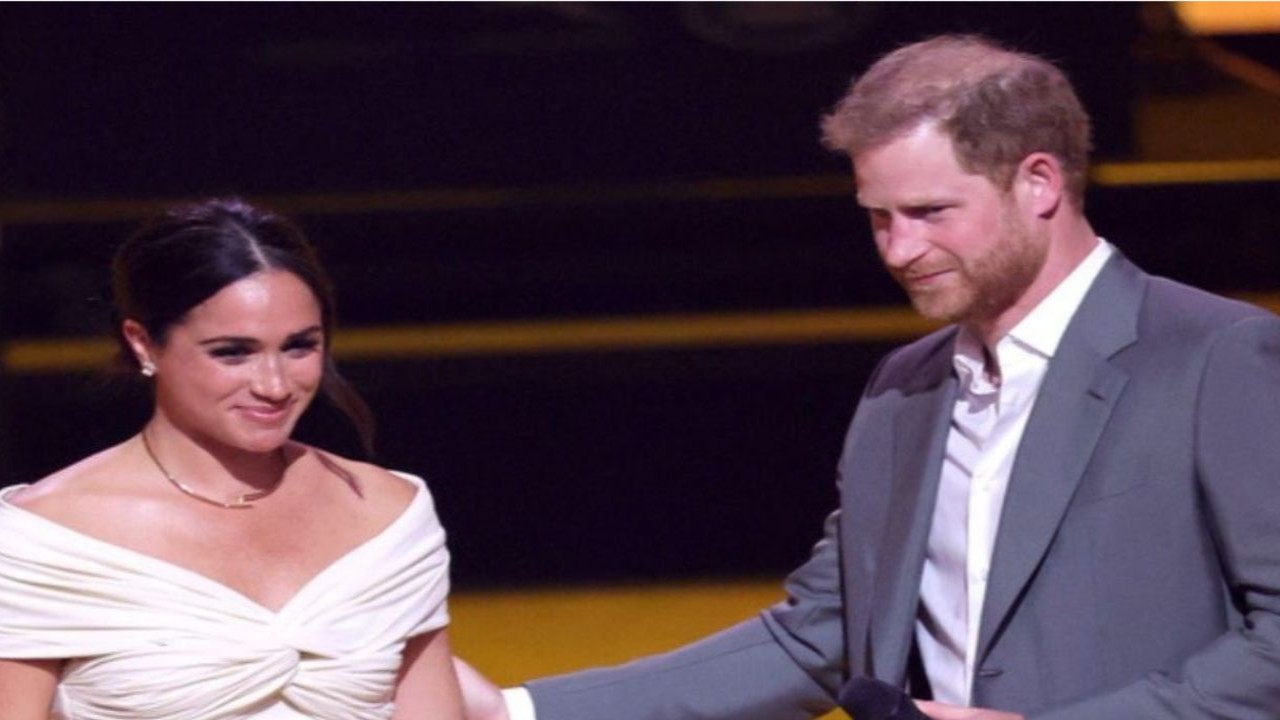 Prince Harry talks about embracing moment between Meghan Markle and King Charles