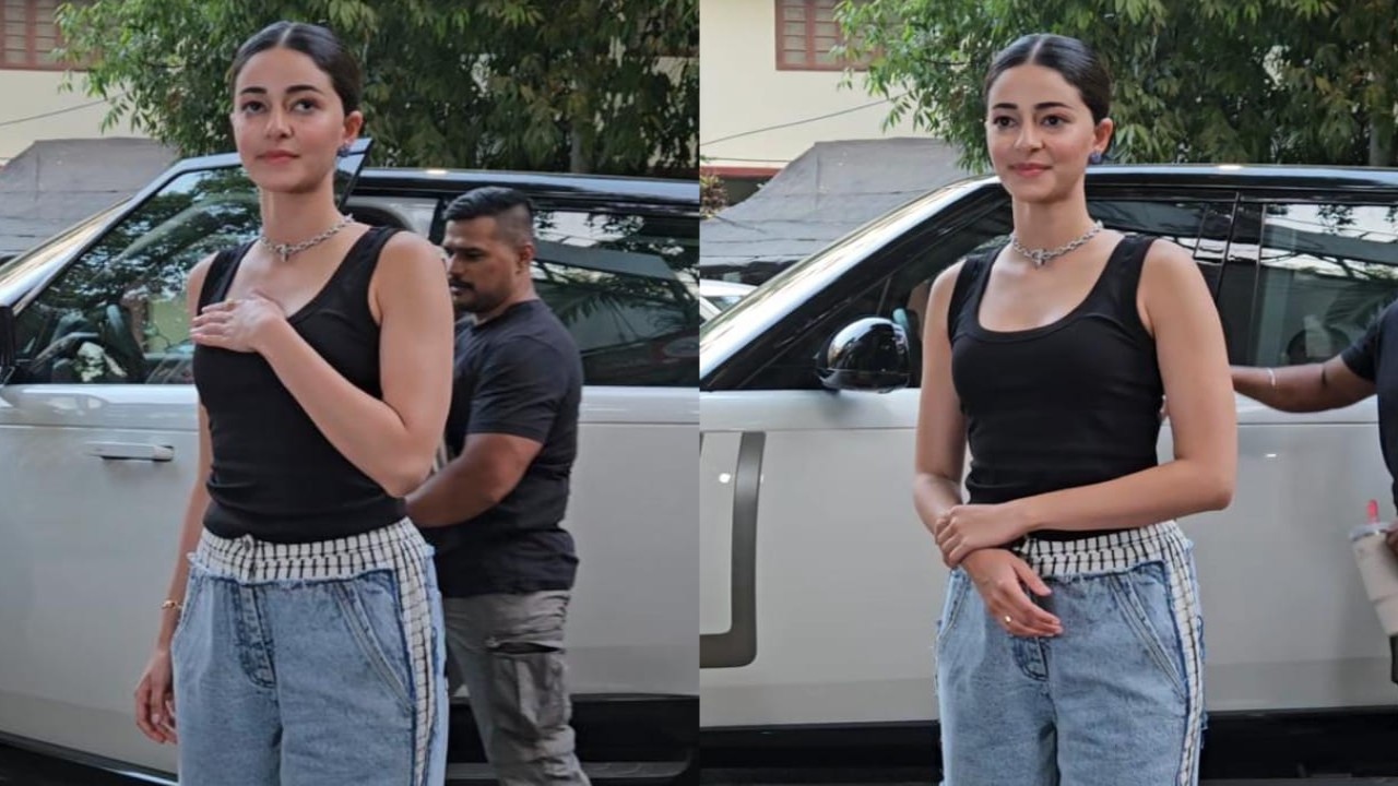 Ananya Panday serves street style look in the most interesting denim pants worth Rs 26K  