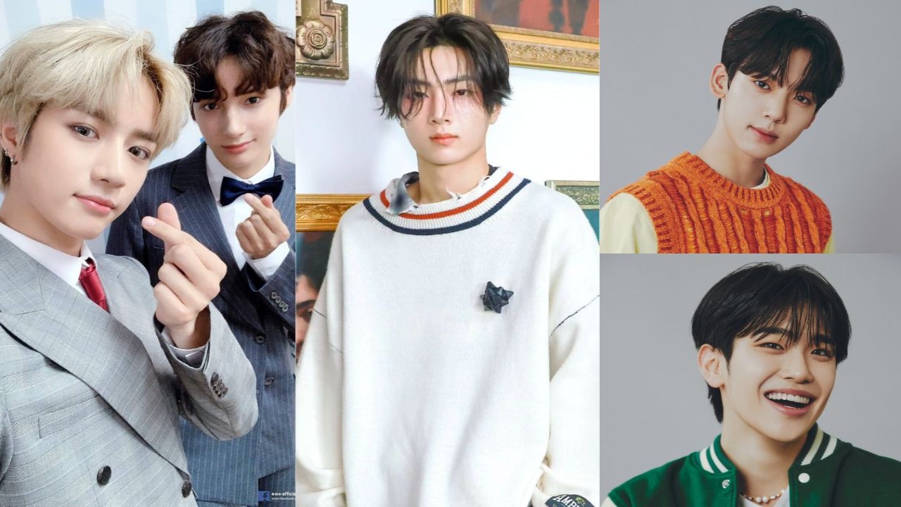 TXT's Beomgyu, Huening Kai, ENHYPEN's Jay, ZEROBASEONE's Kim Tae Rae, and Han Yu Jin; Image Courtesy: BIGHIT MUSIC, BELIFT Lab, WAKEONE