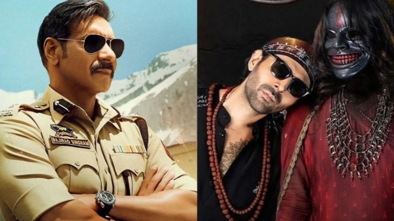 Singham Again and Bhool Bhulaiyaa 3 Box Office Collections: Ajay Devgn and Kartik Aarya...