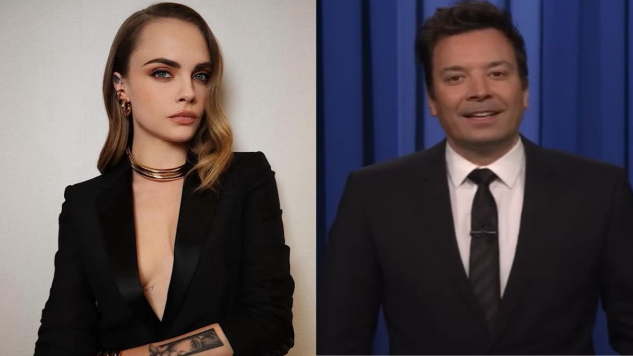 Cara Delevingne (CC: Instagram) and Jimmy Fallon (CC: YouTube)