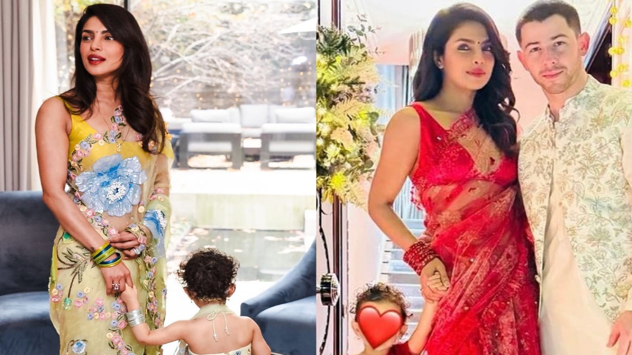 Priyanka Chopra in two stunning sarees 