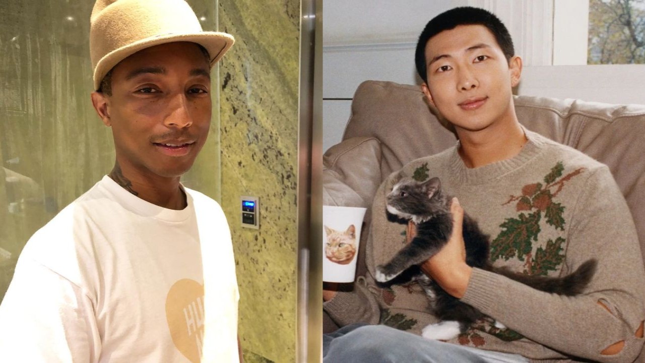 Pharrell Williams, BTS' RM; Image Courtesy: Pharrell William and BTS' X (formerly Twitter)