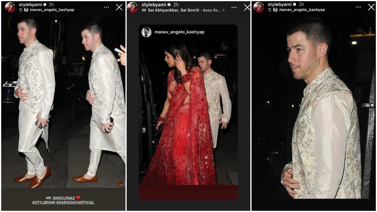 Priyanka Chopra and Nick Jonas stun in Indian traditional outfits as they host Diwali party in London; PICS