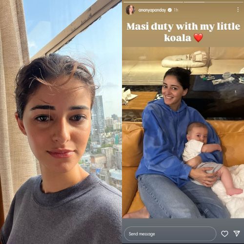 Ananya Panday gives sneak peek into her ‘massi duties’ as she looks after cousin Alanna's son River; PIC