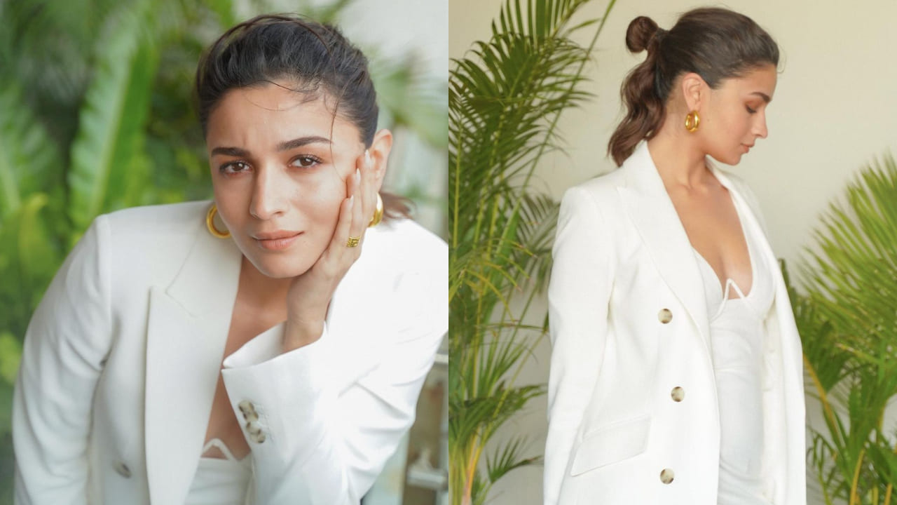 Alia Bhatt in half bun