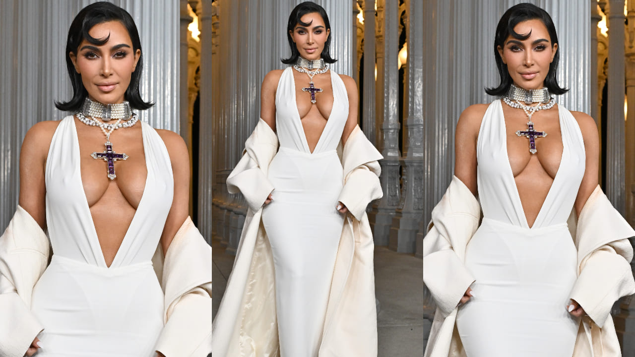 Kim Kardashian’s iconic Rs 1,66,07,594 cross necklace came with skin show gown & ICONIQUE