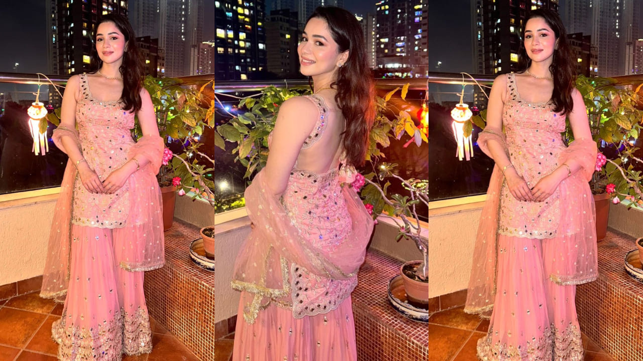 Sara Tendulkar in pink sharara set 