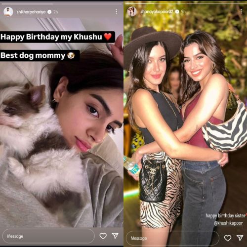 Khushi Kapoor Birthday: Janhvi Kapoor's BF Shikhar Pahariya calls her 'best dog mommy'; Sonam Kapoor, Shanaya and more send good wishes