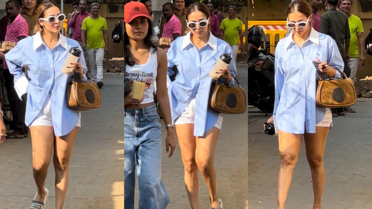 Malaika Arora was spotted in the city dressed in a casual shirt and white shorts and it's the perfect outfit to run mid-day errands.