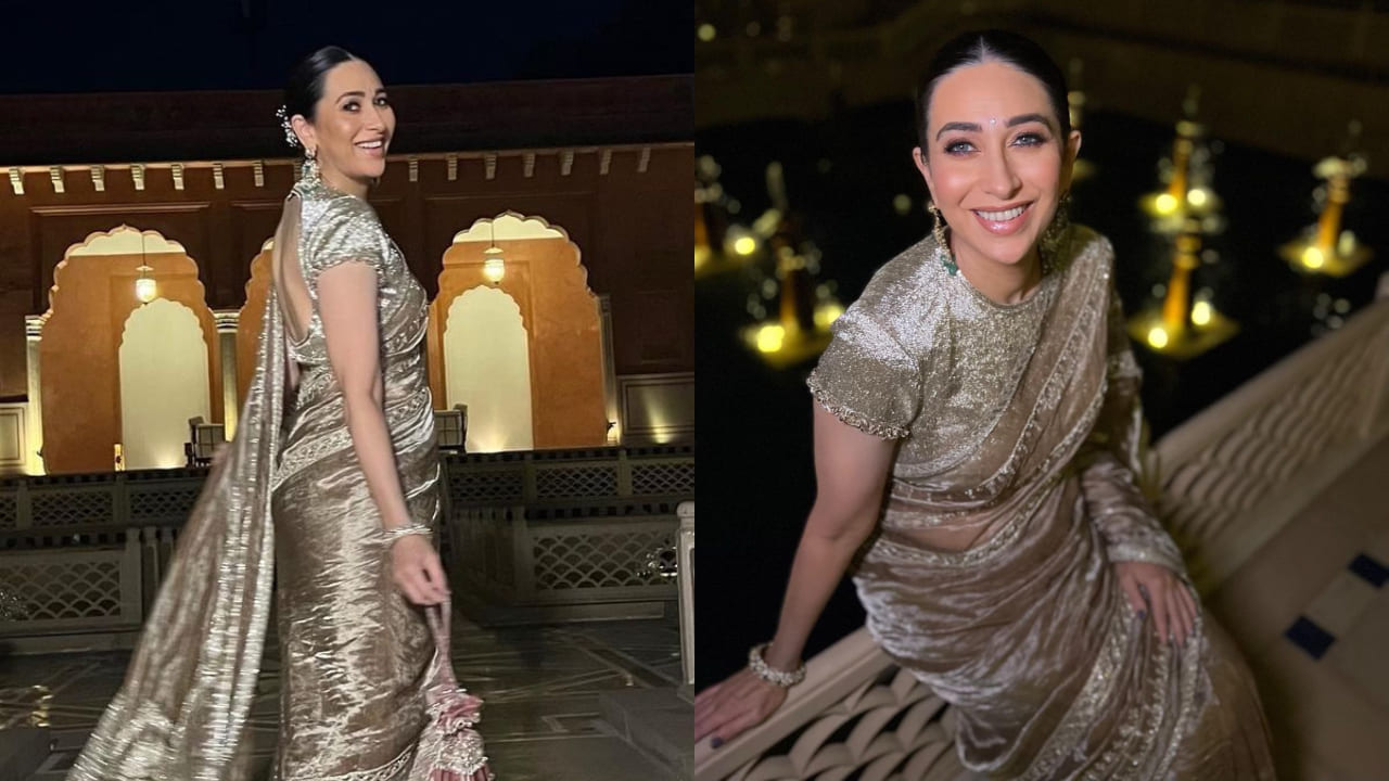 Karisma Kapoor in tissue saree