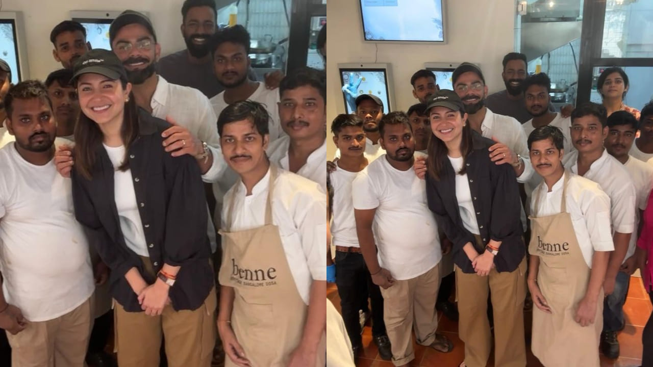 Anushka Sharma and Virat Kohli at Mumbai Cafe 