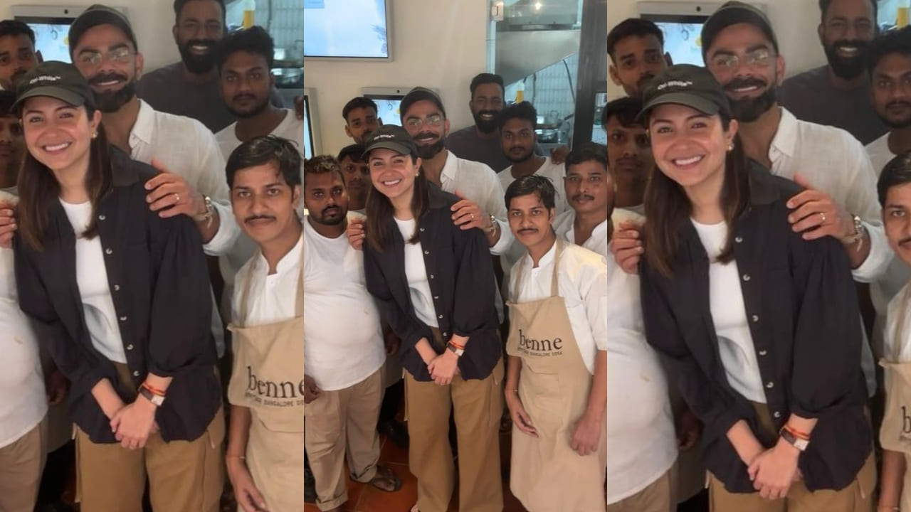 Anushka Sharma and Virat Kohli at Mumbai Cafe 