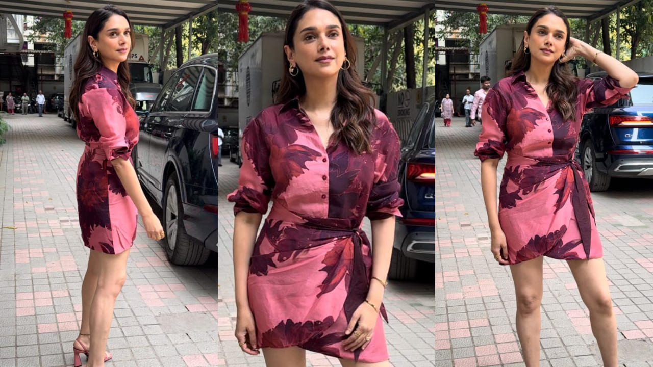 Aditi Rao Hydari stepped out dressed in a cute floral wrap dress and it’s less fussy but more fabulous. 