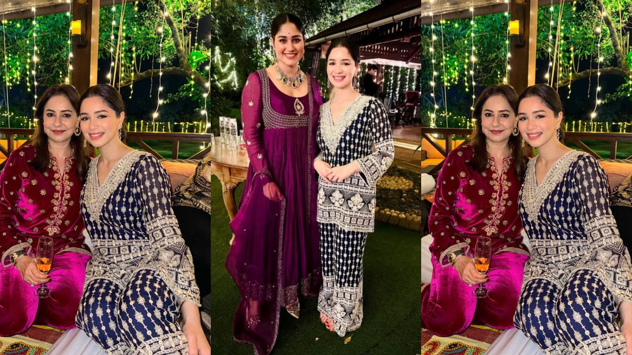  Sara Tendulkar shared stunning pictures in a blue suit set and it’s perfect for winter weddings 