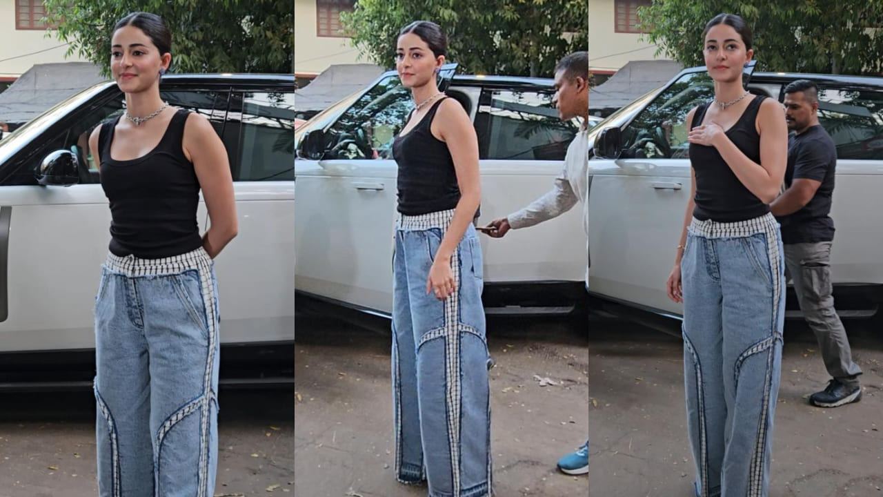 Ananya Panday serves street style look in the most interesting denim pants worth Rs 26K  