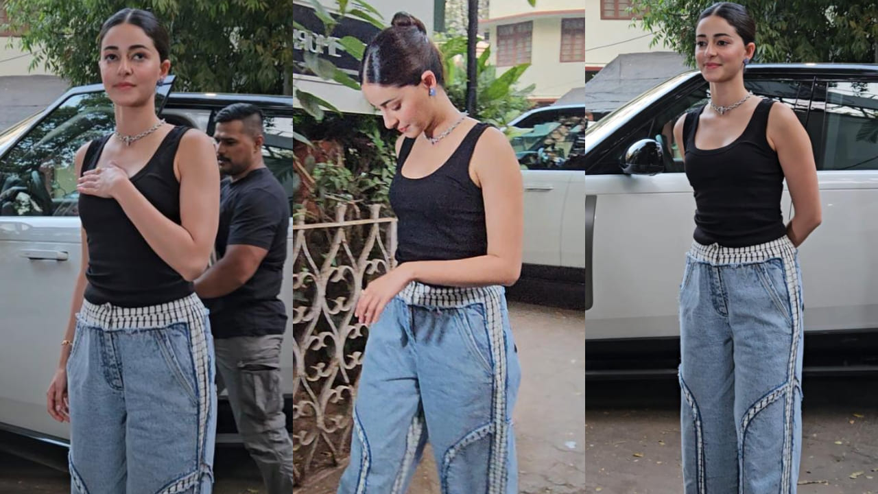 Ananya Panday serves street style look in the most interesting denim pants worth Rs 26K  