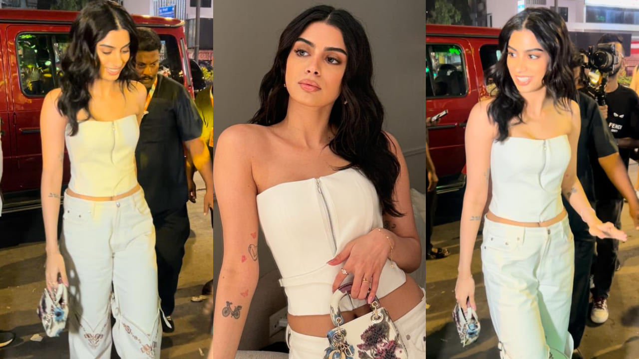 Khushi Kapoor in all white look 