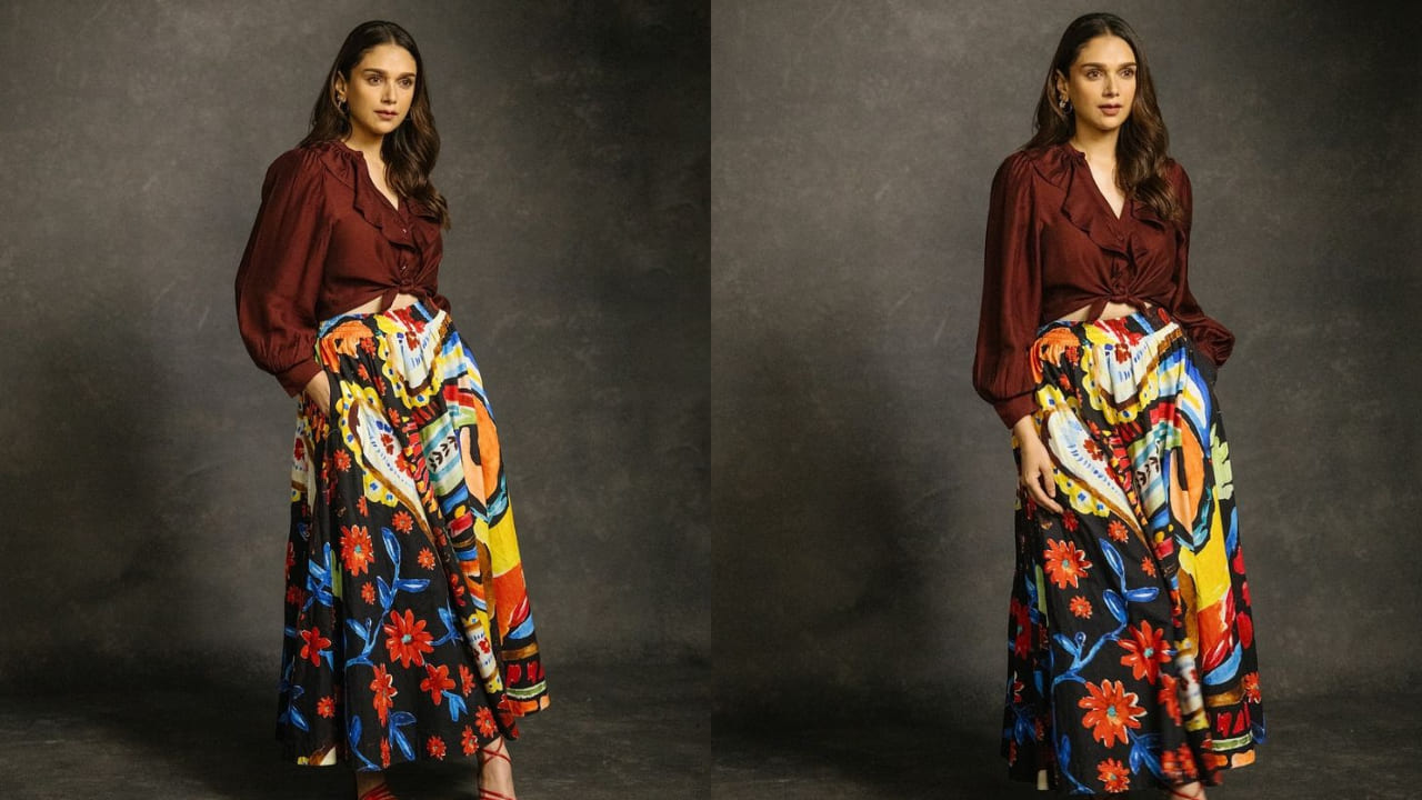 Aditi Rao Hydari in colorful skirt 