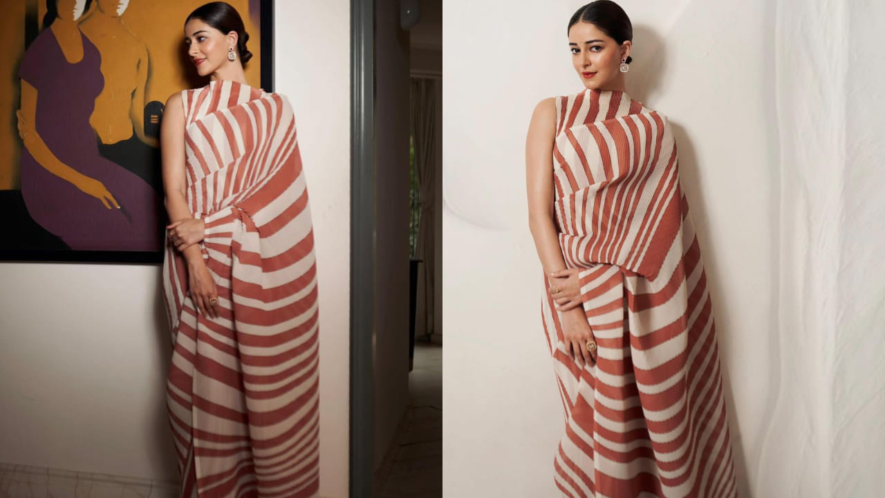 Ananya Panday in striped dress