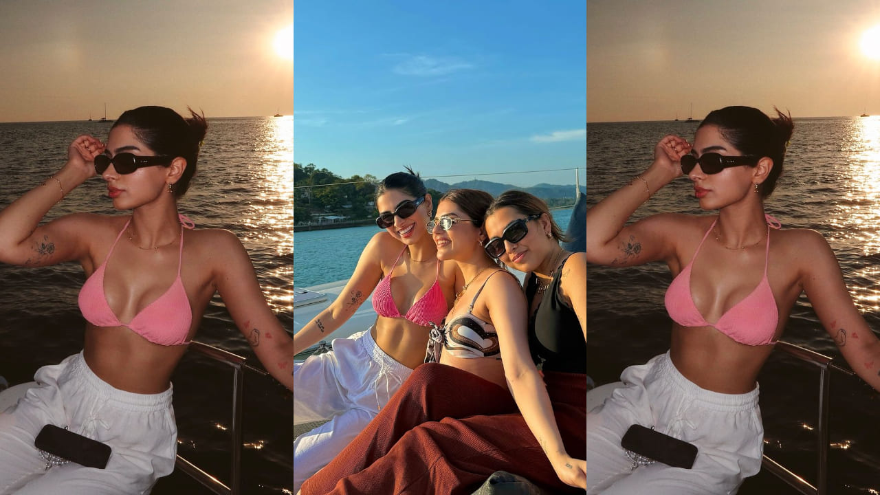 Khushi Kapoor's stylish bachelorette trip in pink bikini and 3-piece boho outfit 