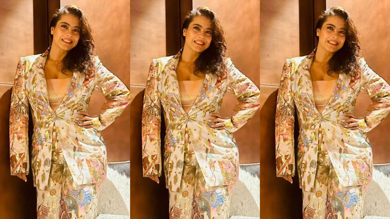 Kajol's chic look in Aisha Rao’s Starboard and Port printed pantsuit 