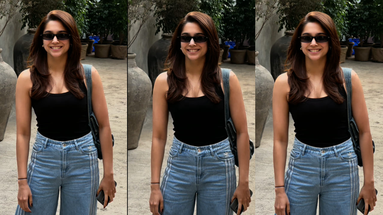 Black top, blue jeans, and denim bag— Sharvari's off-duty look for salon sesh is all things casual and fabulous 