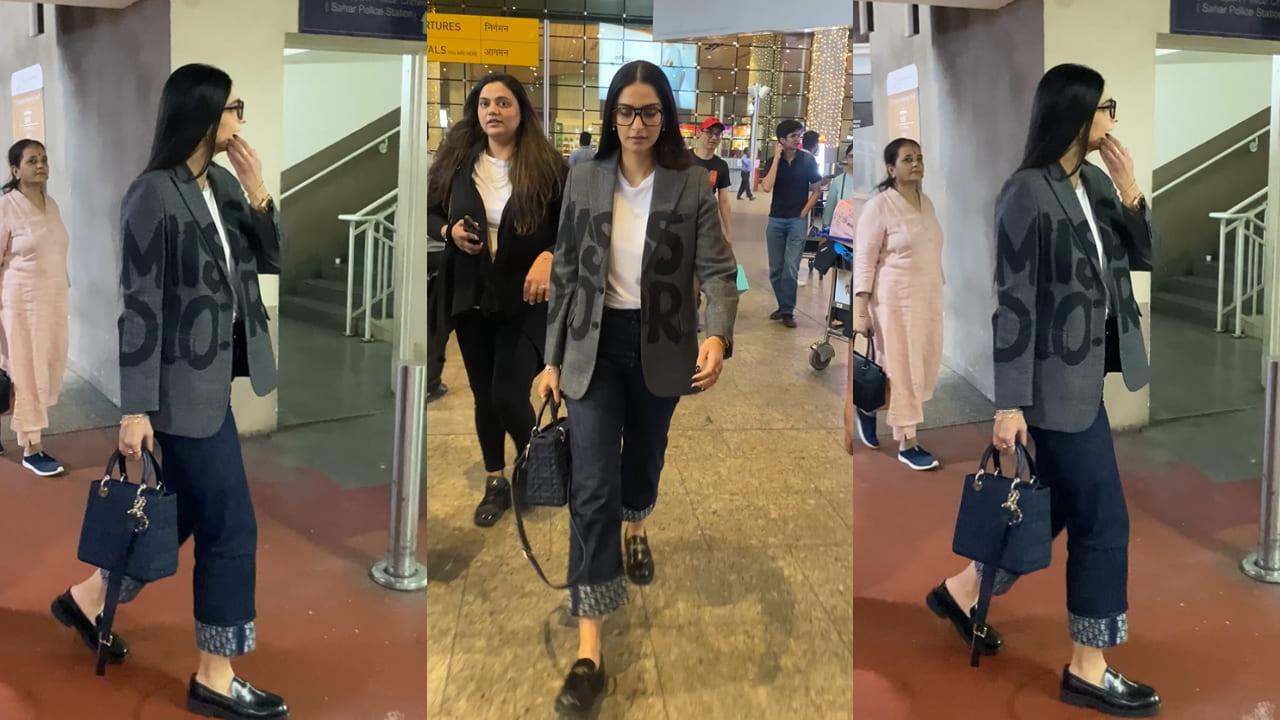 Sonam Kapoor’s airport look in head-to-toe DIOR pieces sets the airport fashion bar high