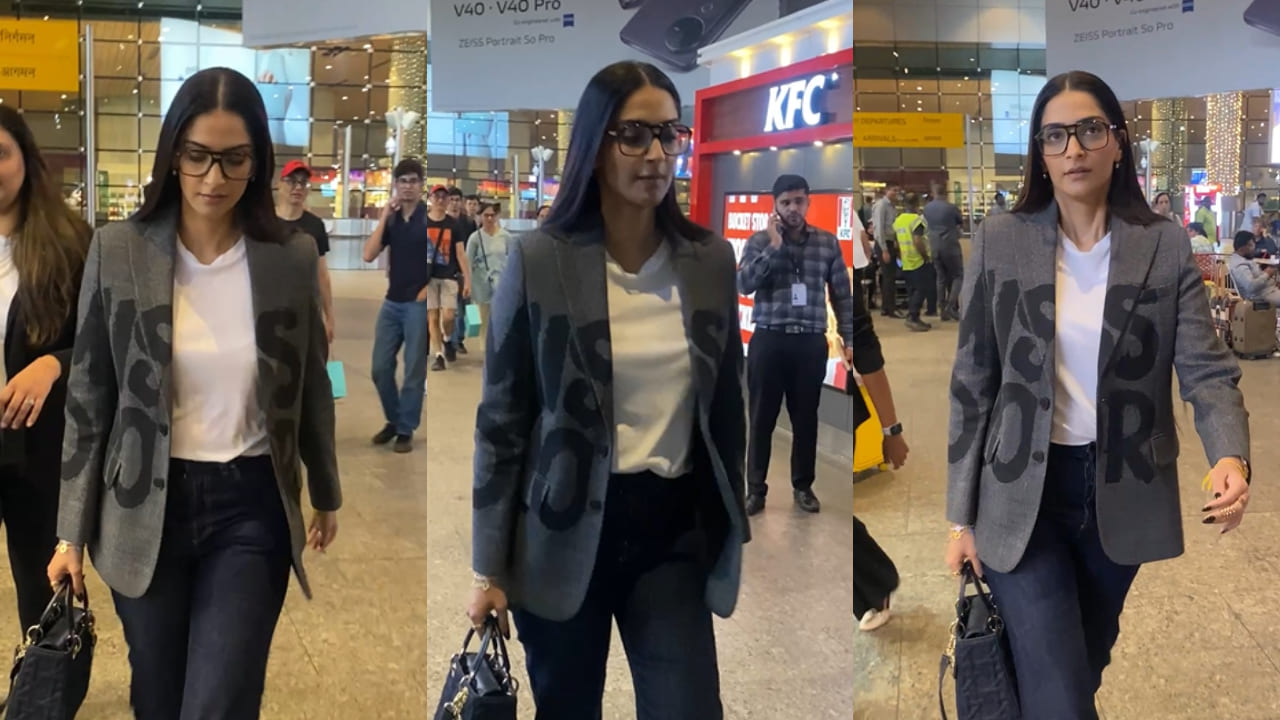 Sonam Kapoor’s airport look in head-to-toe DIOR pieces sets the airport fashion bar high