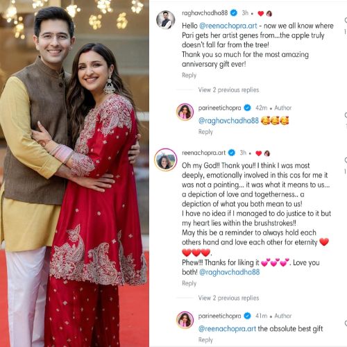 Parineeti Chopra’s mom has unbelievable handmade gift for daughter and son-in-law Raghav Chadha and it’s going to leave you spellbound; PIC