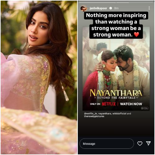 Janhvi Kapoor feels inspired after watching Netflix documentary Nayanthara: Beyond The Fairytale; gives shout to lady superstar