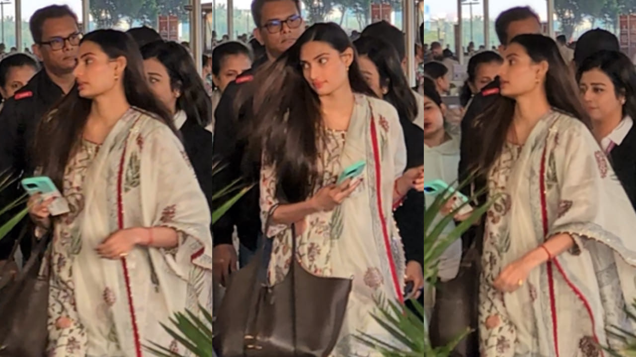 Mom-to-be Athiya Shetty wears ethnic suit at airport; slays in style 