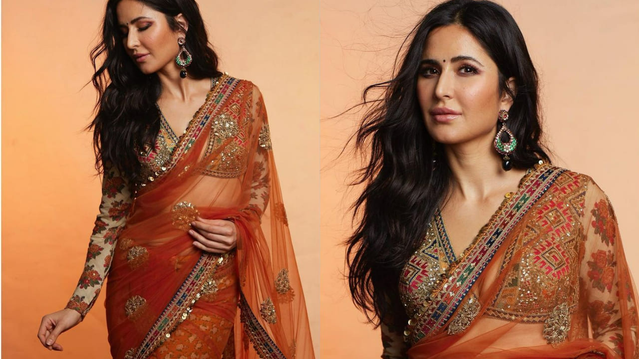 7 engagement saree ideas from the festive wardrobes of Katrina Kaif, Anushka Sharma and others