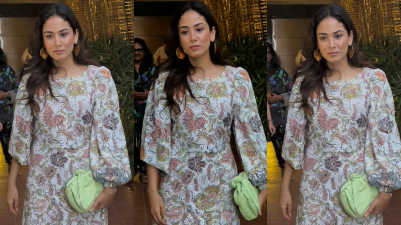 Mira Kapoor’s fashion moment in floral two-piece lace set with green bow-detail handbag deserves a place in your closet