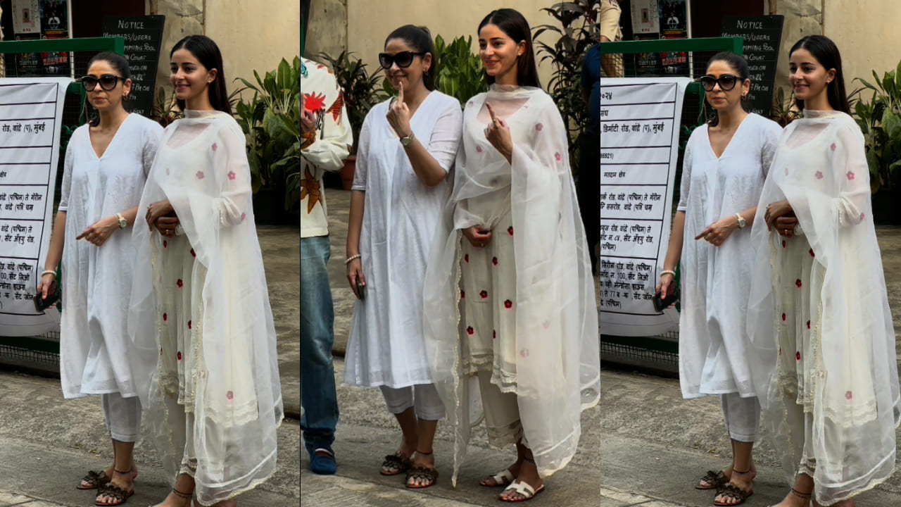 Ananya Panday wears Chanderi kurta and pant set with flower motifs, and it can be your wedding trousseau pick