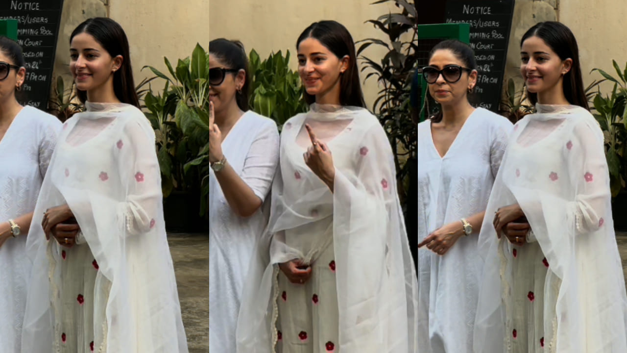 Ananya Panday wears Chanderi kurta and pant set with flower motifs, and it can be your wedding trousseau pick